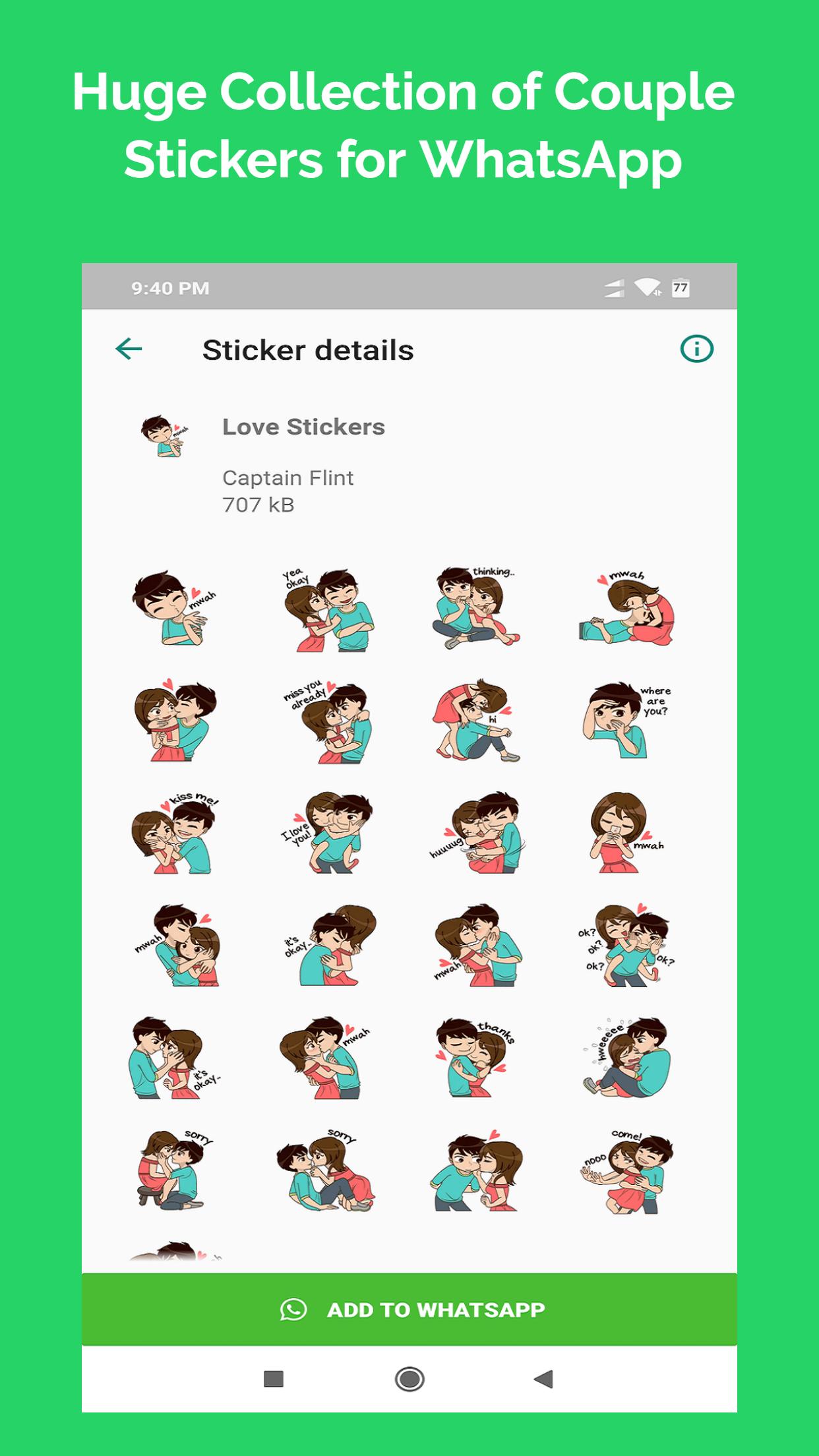 Romantic Couple Stickers Whatsapp Wastickerapps For Android