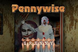 Pennywise clown maléfique jeu d'horreur effrayant Affiche