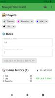Mini Golf Scorecard الملصق