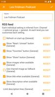 برنامه‌نما RSS Reader عکس از صفحه