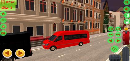 Van Bus Driving Transport Game Affiche