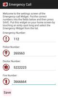 Emergency Call Widget Cartaz