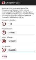 Emergency Call Widget Affiche