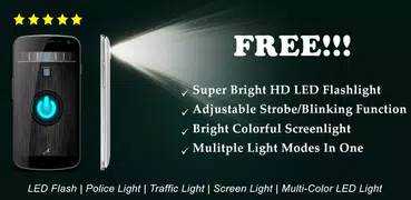 Flashlight LED Torch + Colours