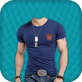 Mann-T-Shirt  Foto Editor Zeichen