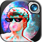 VaporWave Photo Editor: Glitch Sticker ikona