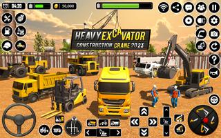 Excavator Machine Crane Sim 3D poster