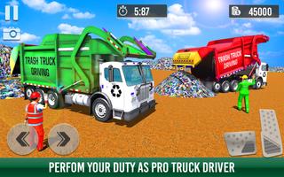 Waste Garbage Truck Driving 3D اسکرین شاٹ 1