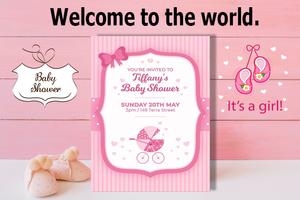 Baby Shower Invitation plakat