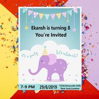 Birthday Invitation स्क्रीनशॉट 2