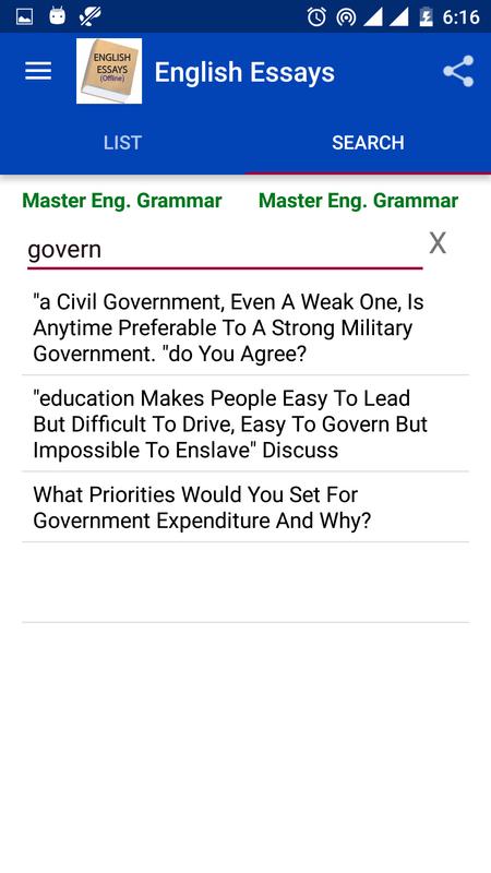 Should The Government Provide Health Care Essay English Essays Poster English Essays Screenshot Essay For High School Students also Essay Papers For Sale English Essays For Android Apk Download Persuasive Essay Examples For High School