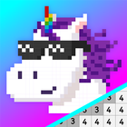 Pixel Unicorns Coloring Book ikon