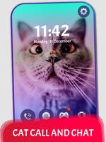 Cat Video Call & Chat Prank โปสเตอร์