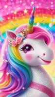 Unicorn Glitter Coloring Pages ảnh chụp màn hình 3