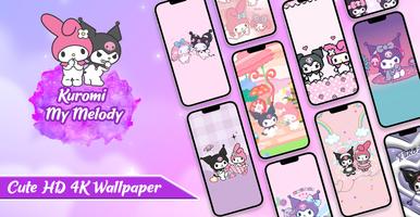 Kuromi And My Melody Wallpaper-poster