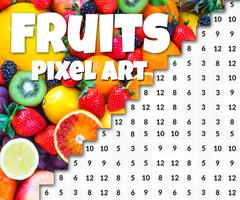Pixel Fruits Color By Number Game poster