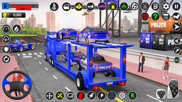 US Police-Car Transport Trucks-poster