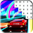 RetroWave Color by Number: Racing Car Pixel Art APK