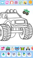 Monster Truck & Cars Coloring capture d'écran 3