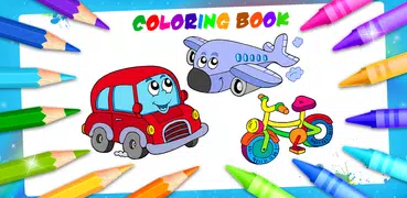 Vehicle Coloring Book Game