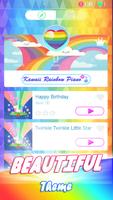Cute Rainbow Piano Tiles Affiche