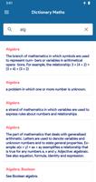 Math Formulas & Dictionary पोस्टर