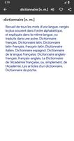 Dictionnaire Français Français screenshot 1
