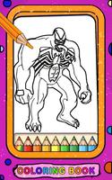 Venom Coloring Game Cartoon plakat
