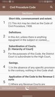 CPC Civil Procedure Code 1908 اسکرین شاٹ 1