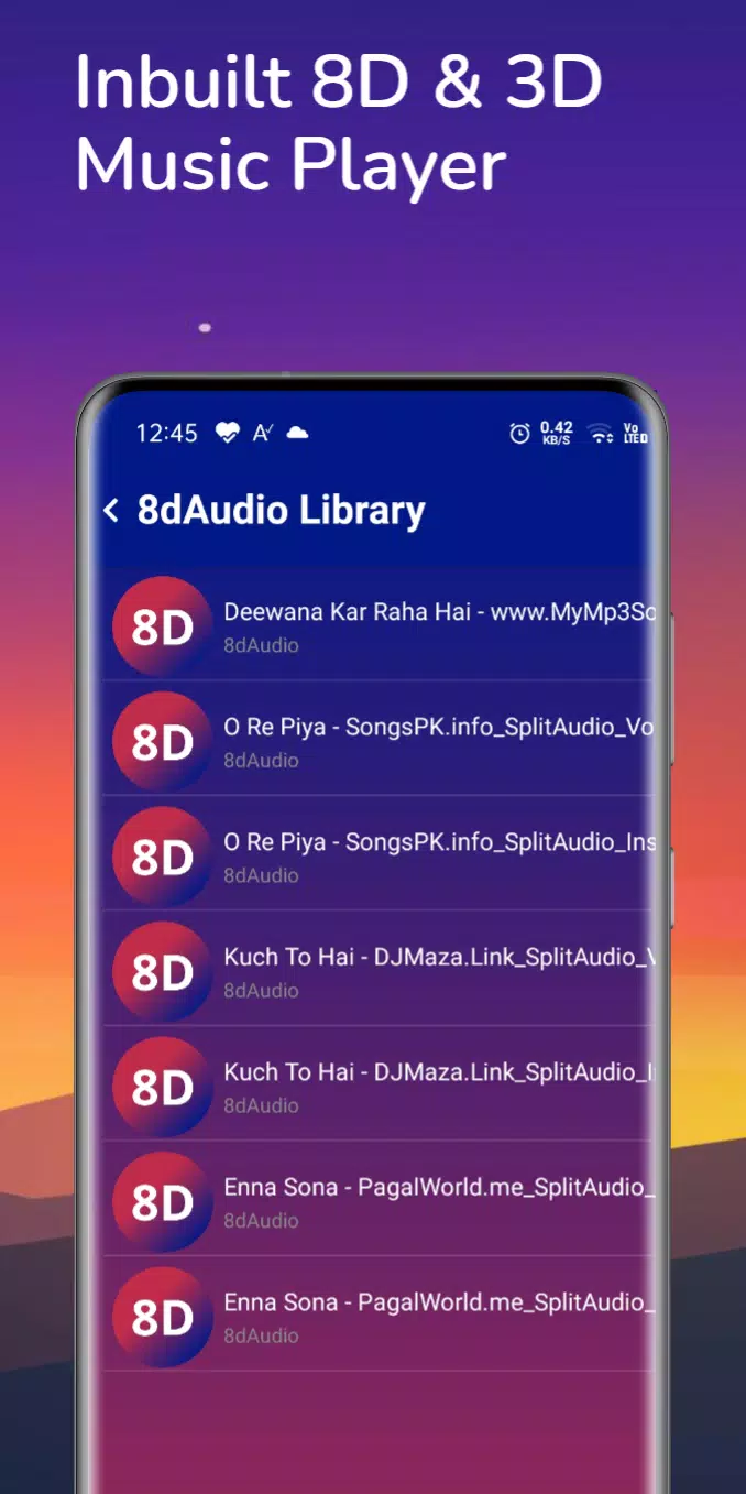 8D Audio Converter & 8D Music APK pour Android Télécharger