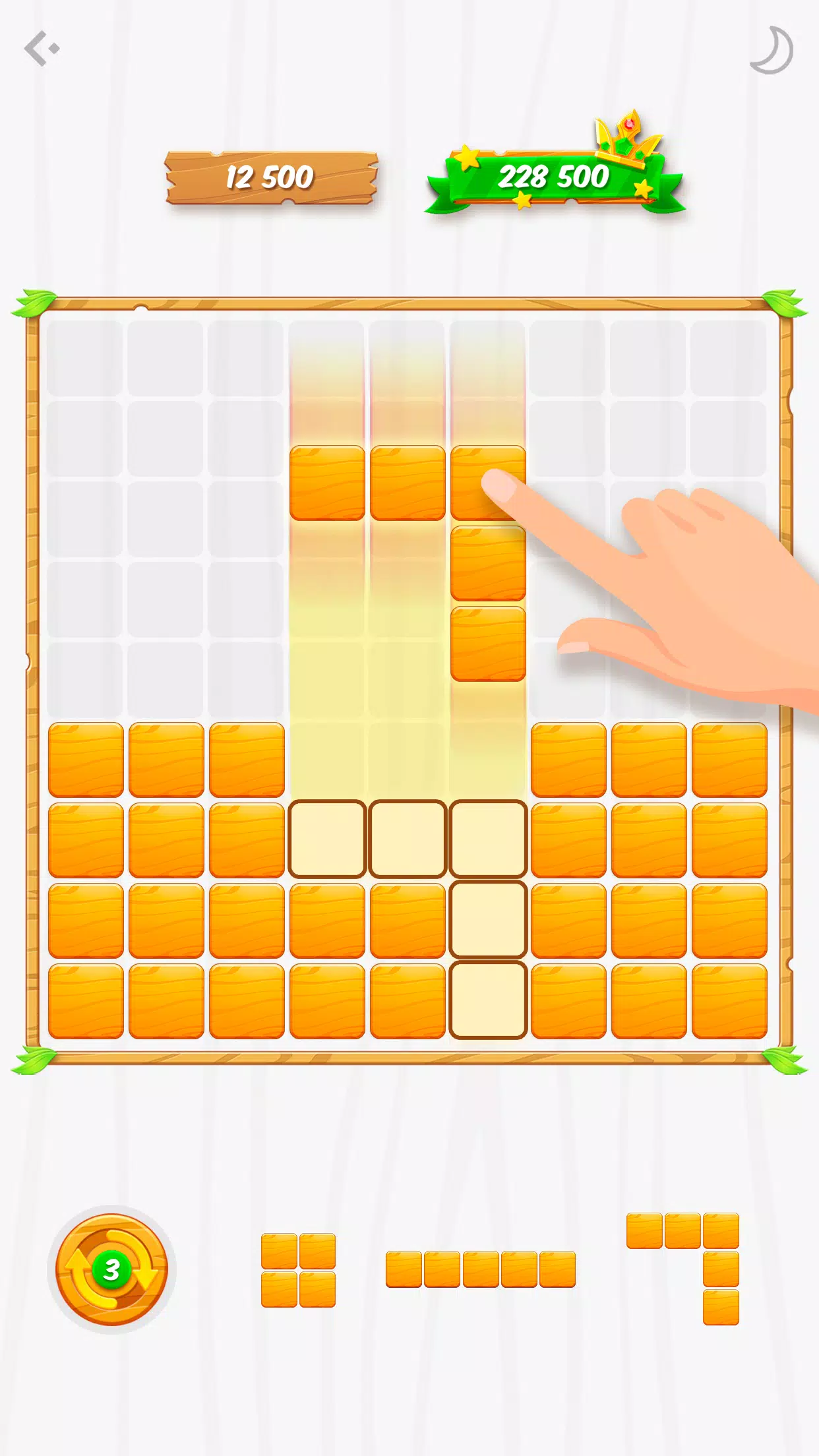 Wood Block Puzzle (by Beetles Games Studio) - free block puzzle game for  Android and iOS - gameplay. 