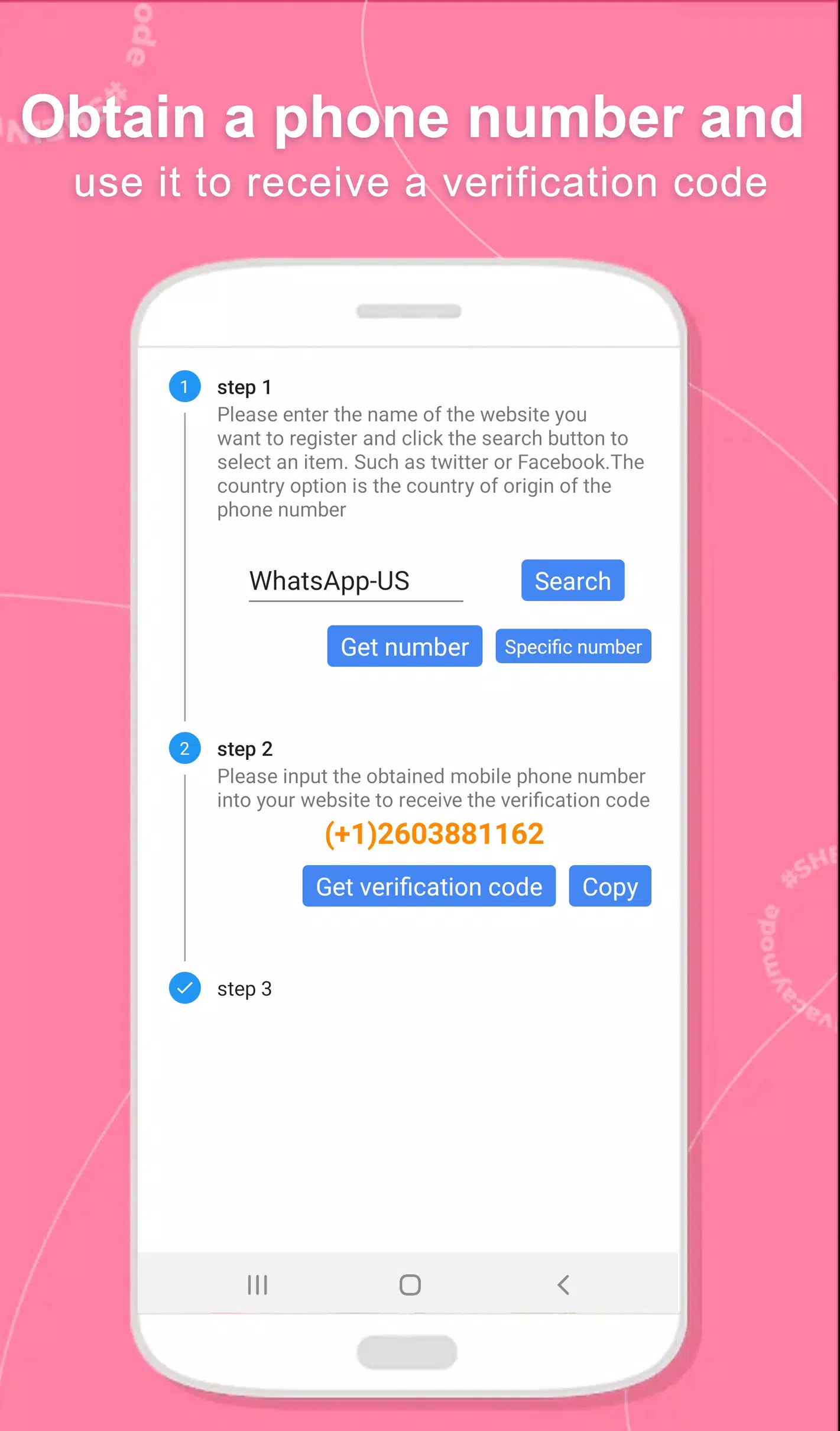 Mobile number generator-sms receive,virtual number APK for Android Download