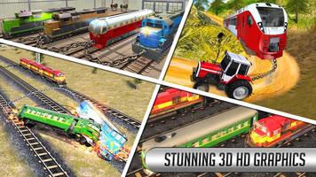 Tractor Pull towing Train - Trainline Rail Rush स्क्रीनशॉट 1