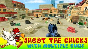 Crazy Chicken Shooting - Angry Chicken Knock Down capture d'écran 2