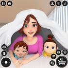 Twins Mother Simulator Game 3D أيقونة