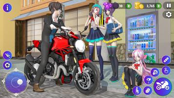 High School Love Sim Life Game ảnh chụp màn hình 2