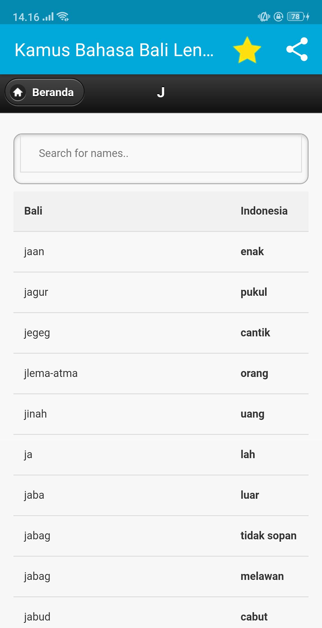 Kamus Bahasa Bali Lengkap Offline For Android Apk Download