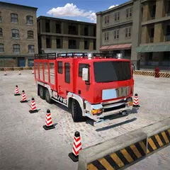 偉大的英雄 - 消防員 firetruck parking APK 下載