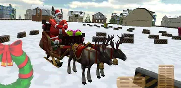 Santa sleigh parcheggio 3D