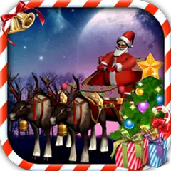 Santa sleigh parcheggio 3D