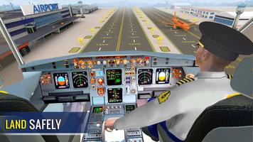 Simulateur de vol d'avion Affiche