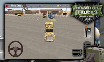 Caminhões militares Parking 3D imagem de tela 1