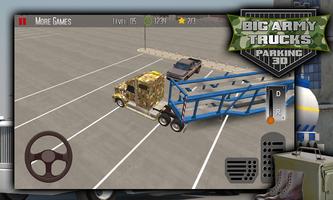 Caminhões militares Parking 3D imagem de tela 2
