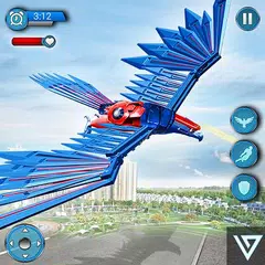 Flying Falcon Robot Hero : Robot Shooting Games APK download