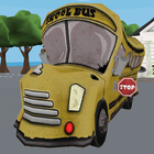 Cartoon 3D car parking icono
