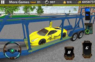 3D Car transport trailer truck imagem de tela 1