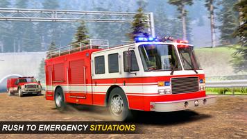 Fire Engine Truck Simulator پوسٹر