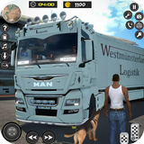 Lastwagen-Fahrspiel 3D Zeichen