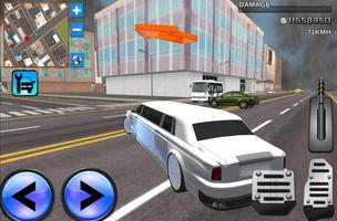 Limo Driving 3D Simulator captura de pantalla 1
