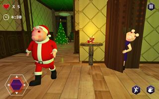 Livraison de cadeaux Piggy Santa Rush Affiche